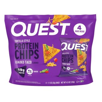 Quest Nutrition Tortilla Style Protein Chips - Loaded Taco - 4pk/1.1oz